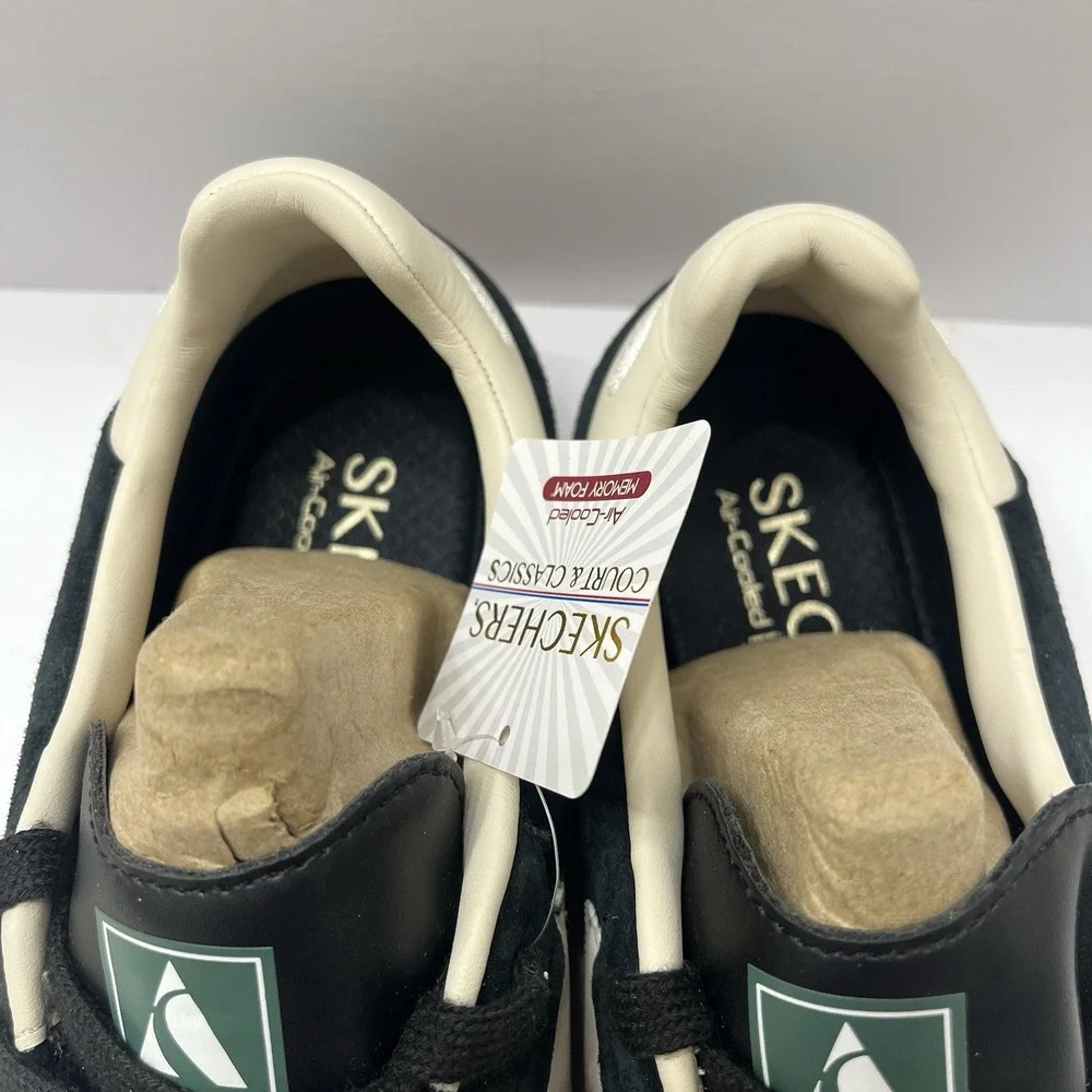 Skechers Court & Classic Men Hotshot Azir Sneaker Black Suede Gum Rubber Sole 11